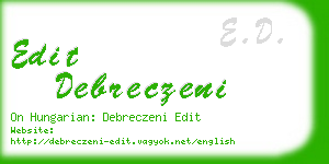 edit debreczeni business card